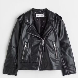 **H&M Girls Biker Jacket - Size 8-9 - Worn Once - Great Condition!**